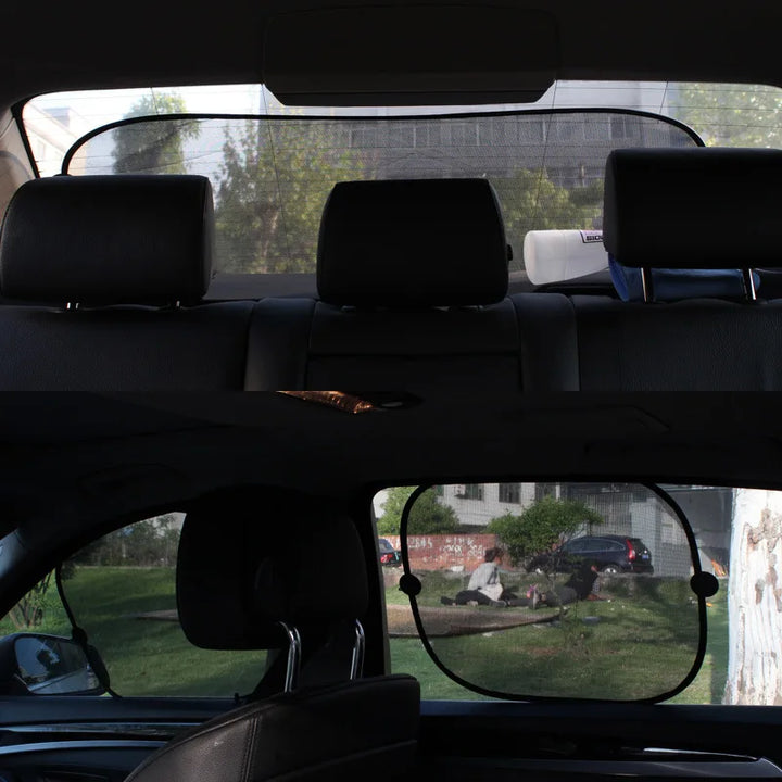 Universal Car Sunshade Covers – Folding Mesh Windshield Shield - Carmodza.com