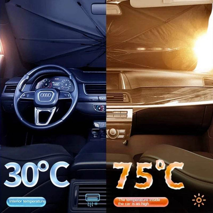 Car Windshield Umbrella Sun Shade | Foldable UV Blocker - Carmodza.com