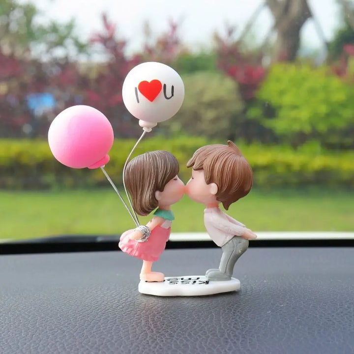 Home Decor Car Ornaments Creative Cartoon Couples Resin Kiss Figure - Carmodza.com
