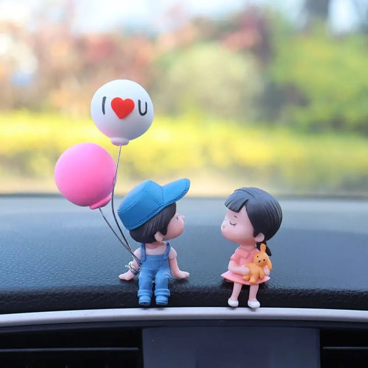 Home Decor Car Ornaments Creative Cartoon Couples Resin Kiss Figure - Carmodza.com