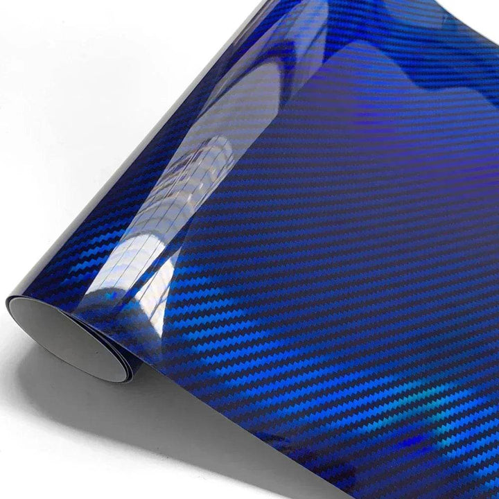 Holographic Carbon Fiber Vinyl Wrap | Glossy Car Sticker Film - Carmodza.com