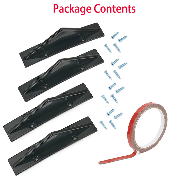 4Pcs Car Rear Bumper: Lip Diffuser Splitter Spoiler Scratch Protector - Carmodza.com