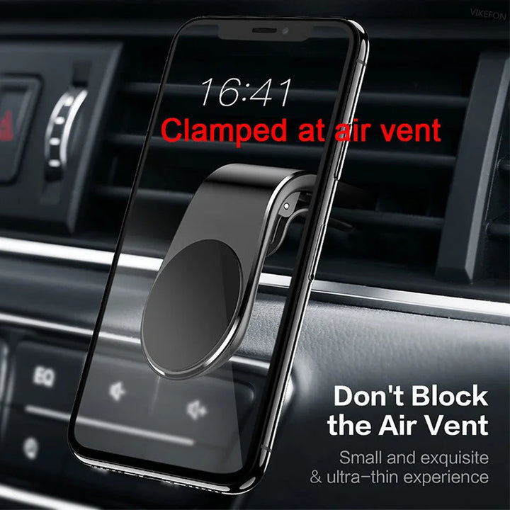 Magnetic Phone Holder - L-Shaped Car Mount for Air Vent Clip - Carmodza.com