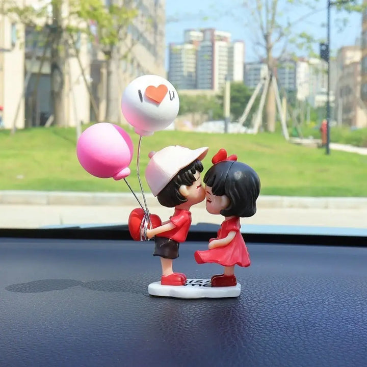 Home Decor Car Ornaments Creative Cartoon Couples Resin Kiss Figure - Carmodza.com
