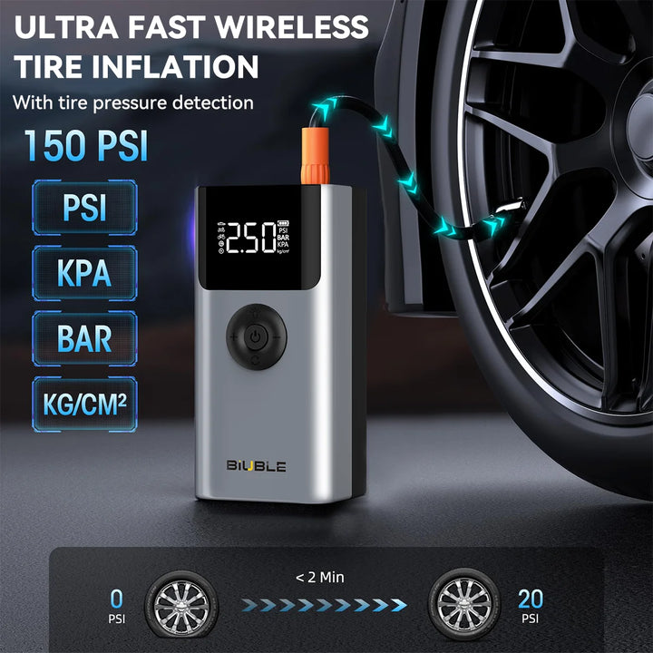 4 In 1 Car Jump Starter 7500A PowerBank with 150PSI Air Pump and 12V Battery Booster for 10.0L Gasoline and 8.0L Diesel Engines - Carmodza.com
