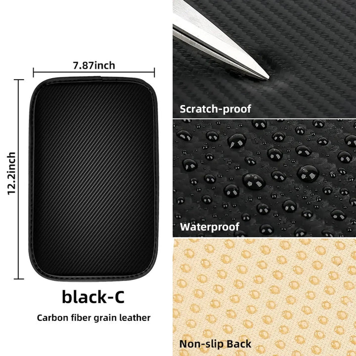 Car Armrest Cover: Universal PU Leather Console Protector - Carmodza.com