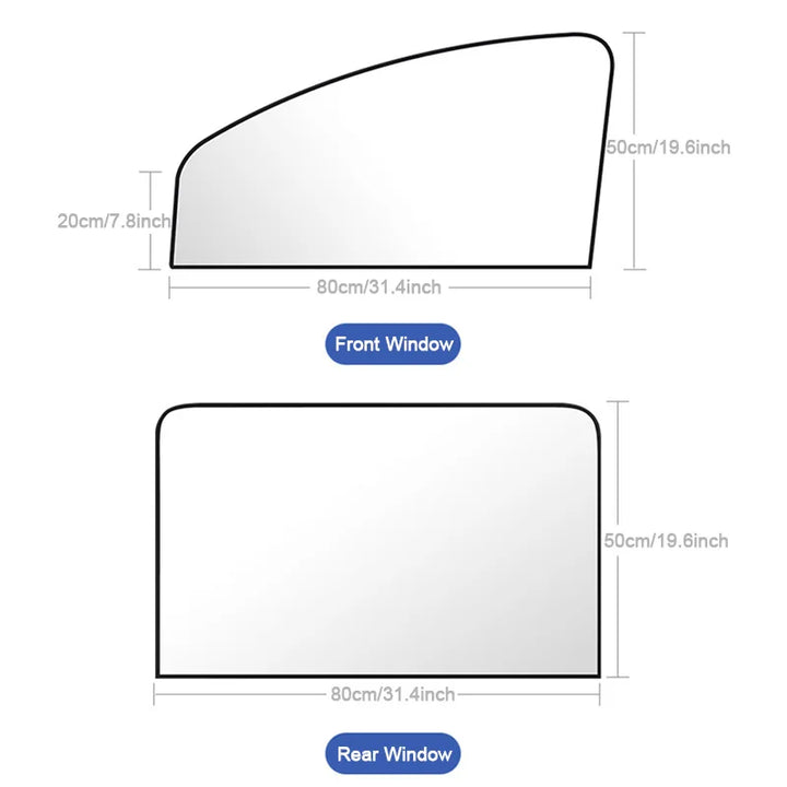 Magnetic Car Window Sun Shade - UV Protection Curtains - Carmodza.com