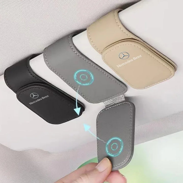 Mercedes-Benz Sun Visor Glasses Holder | Carbon Fiber Eyeglass Clip - Carmodza.com