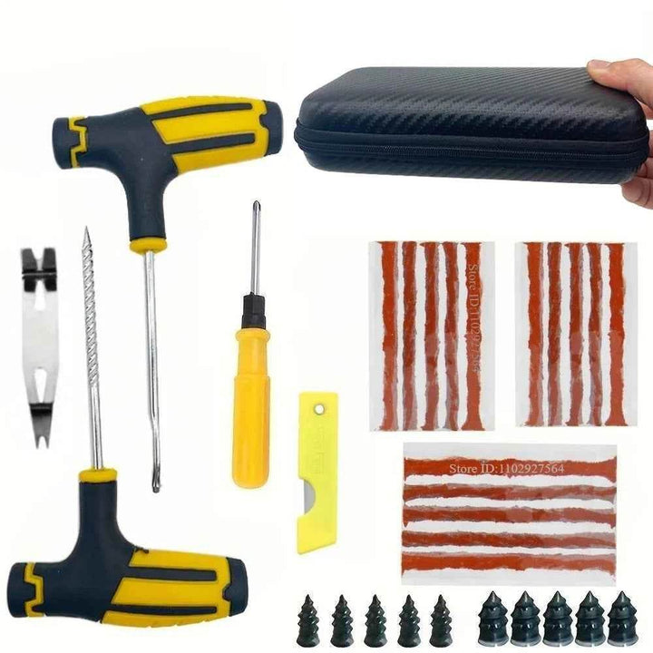 Car Tire Repair Emergency Kit | Puncture Plug Tools - Carmodza.com