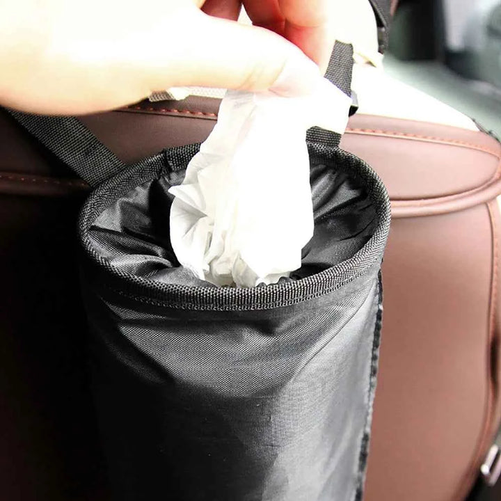 Car Trash Holder Bag Back Seat – Portable Hanging Bin - Carmodza.com