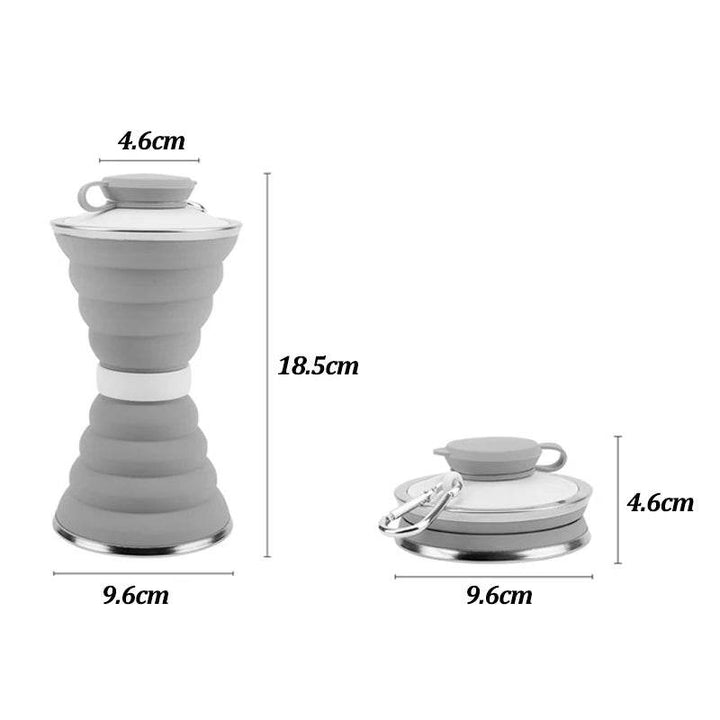 Foldable Car Travel Water Bottle - 500ml Portable Silicone - Carmodza.com
