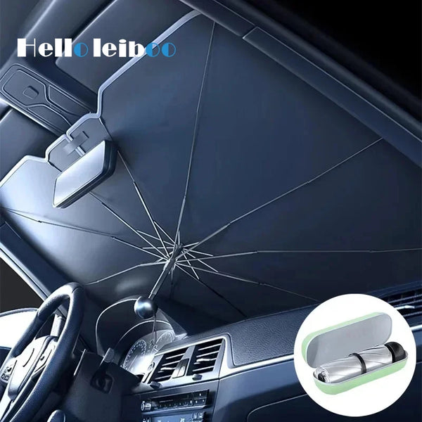 Car Windshield Umbrella Sun Shade | Foldable UV Blocker - Carmodza.com