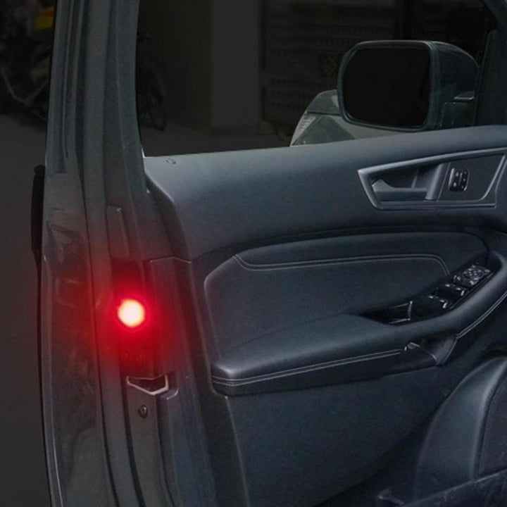 Car Door Light Warning Light - Red LED Anti-Collision Wireless Alarm Lamp (2PCS) - Carmodza.com
