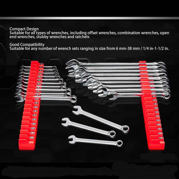 Wrench Rack Wrench Rack Holder Capacity Multifunctional Compact ABS Magnetic Modular Wrench Organizer Wrench Rack Holder