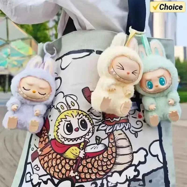 Cute Bunny Plush Car Keychain | Car Mirror Hanging Accessory - Carmodza.com