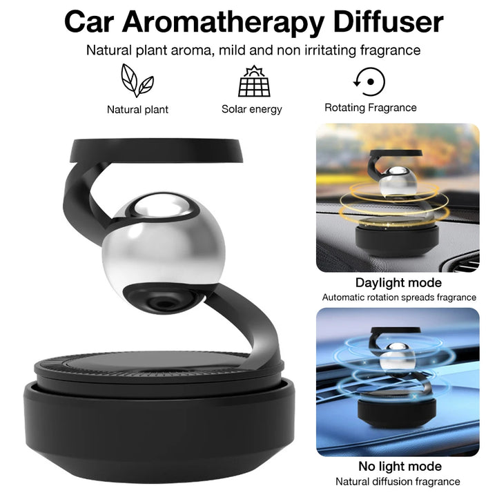 Solar Car Air Freshener | Automatic Rotation Dashboard Diffuser - Carmodza.com