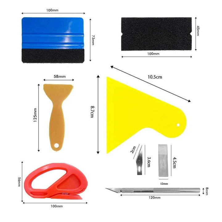 Car Film Wrap Tool Kit Squeegee Vinyl Wrapping Film Window Tint Tool Suede Scraper Squeegee Sets Tint Tools for Car Accessories