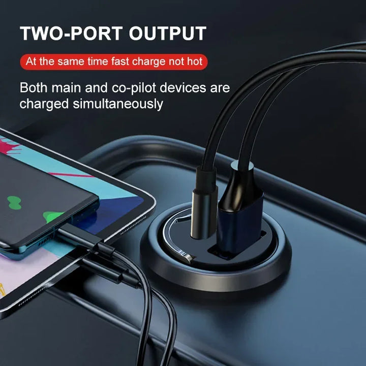 Ford 60W Fast Car Charger with USB-C & USB-A Ports - Carmodza.com