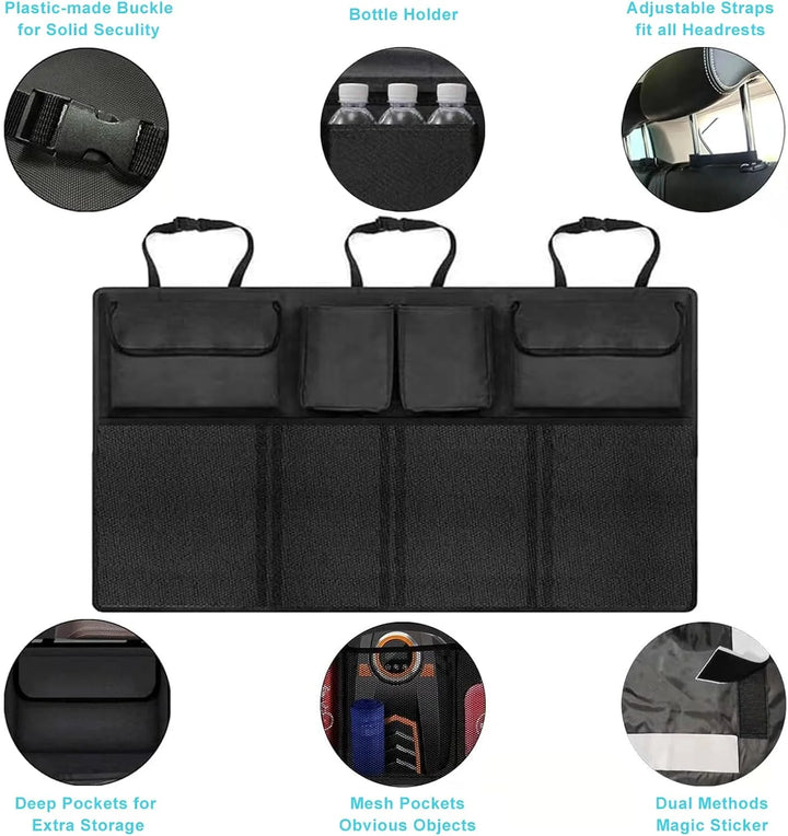 Trunk Organizer Car Bag 8 Large Pockets – Foldable Storage - Carmodza.com