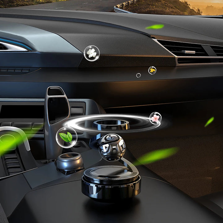 Solar Car Air Freshener | Automatic Rotation Dashboard Diffuser - Carmodza.com