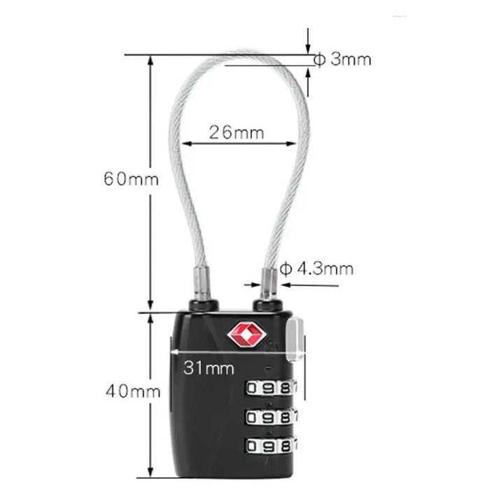 TSA Customs Code Smart Lock for Travel Luggage - Carmodza.com