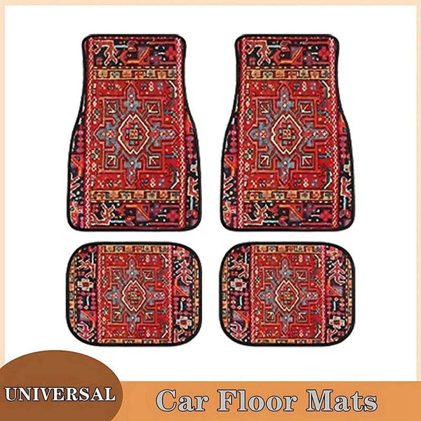 Bohemian Car Foot Mats Universal - 4 Piece Set - Carmodza.com
