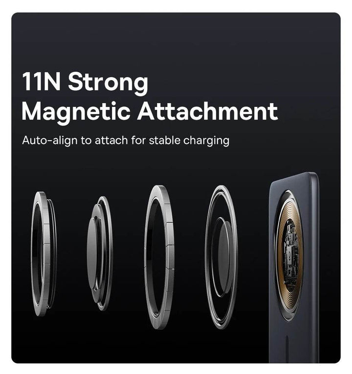 Magnetic Wireless Power Bank 5000mAh for iPhone, Samsung - Carmodza.com