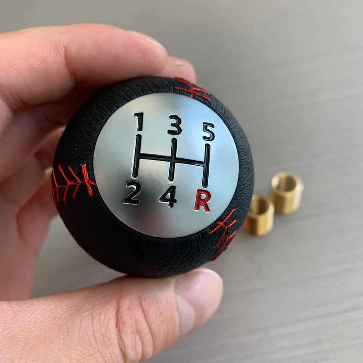 Universal Manual Leather Shift Knob | 5-Speed Ball Shifter - Carmodza.com