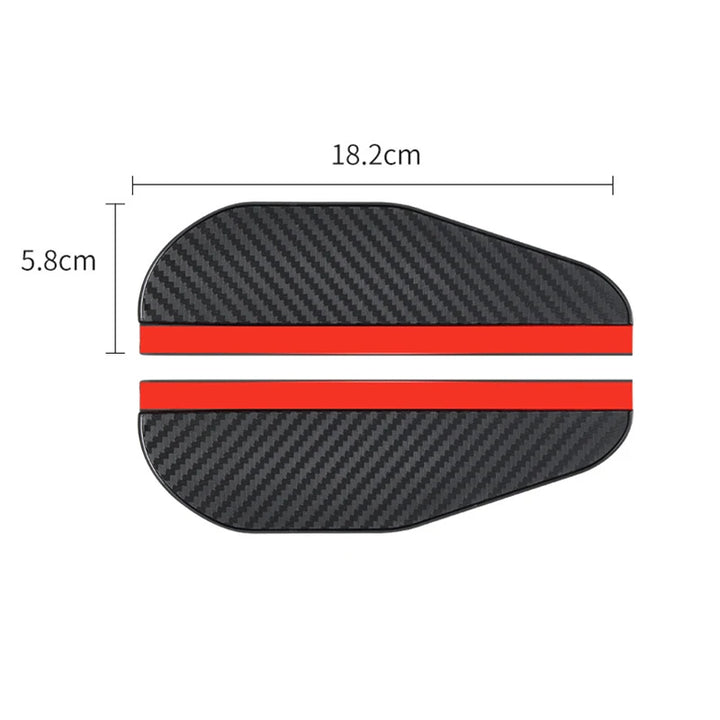 Car Rearview Mirror Rain Shield | Carbon Fiber Rain Visor Guard - Carmodza.com