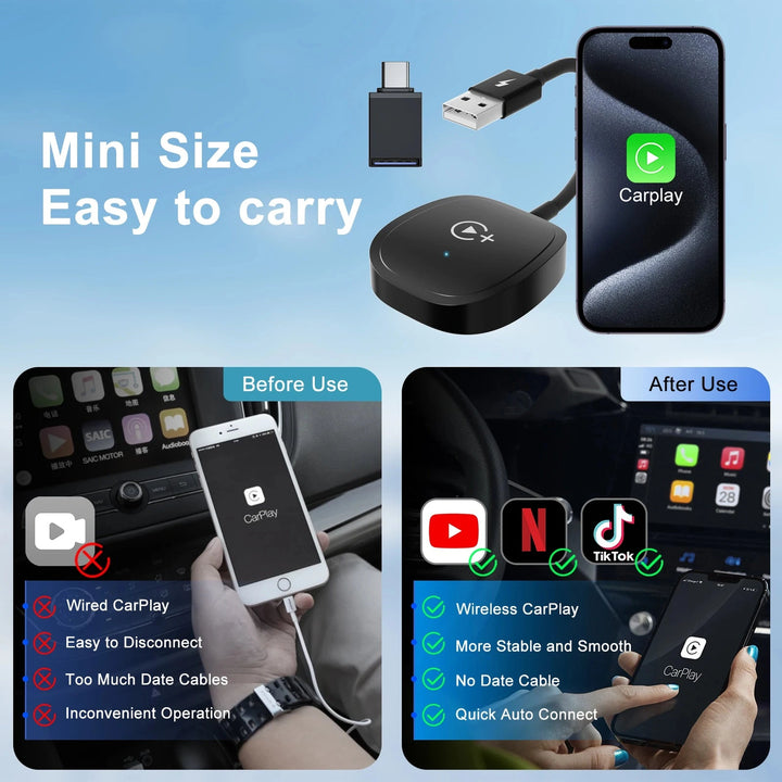 Wireless CarPlay Video Streaming Adapter with Netflix & YouTube - Carmodza.com