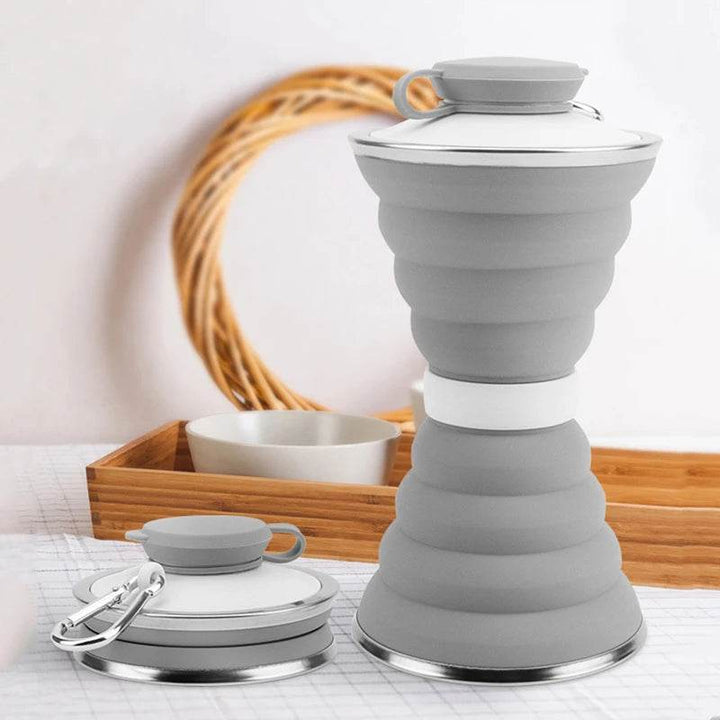 Foldable Car Travel Water Bottle - 500ml Portable Silicone - Carmodza.com