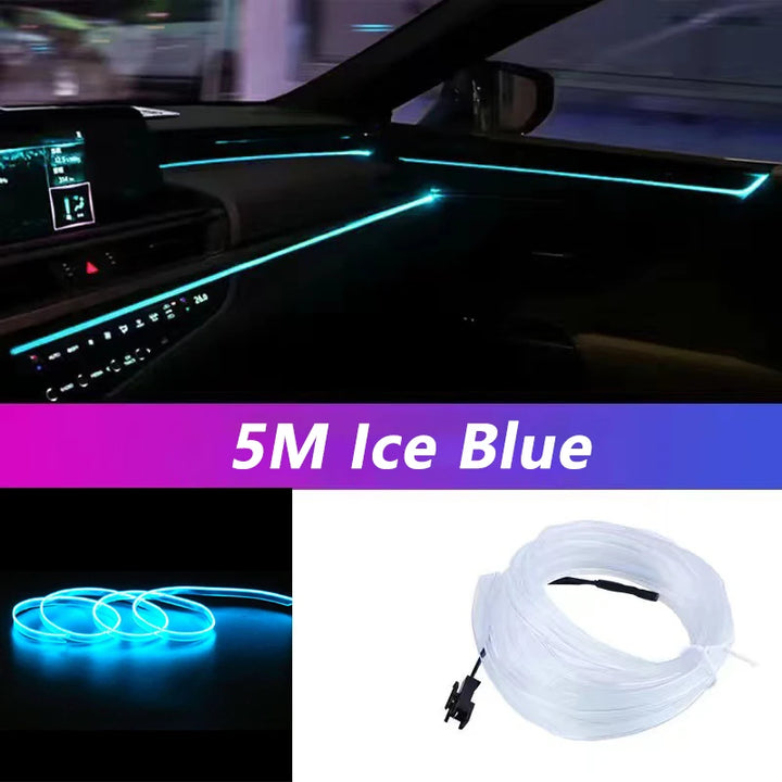 Car Interior LED Strip Light – 5M USB Flexible Neon Atmosphere Light for Auto DIY - Carmodza.com