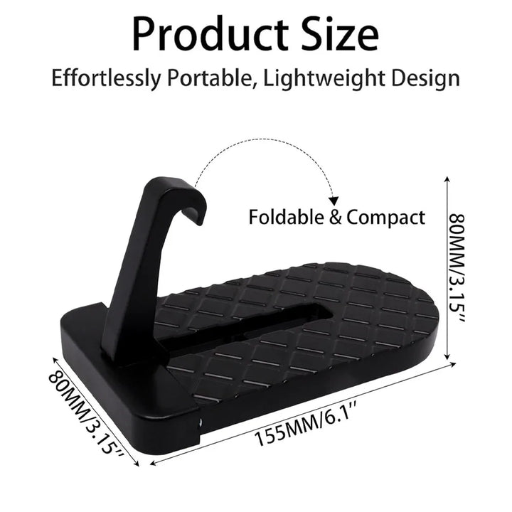 Foldable Car Roof Access Step | Universal Door Latch Hook Pedal - Carmodza.com