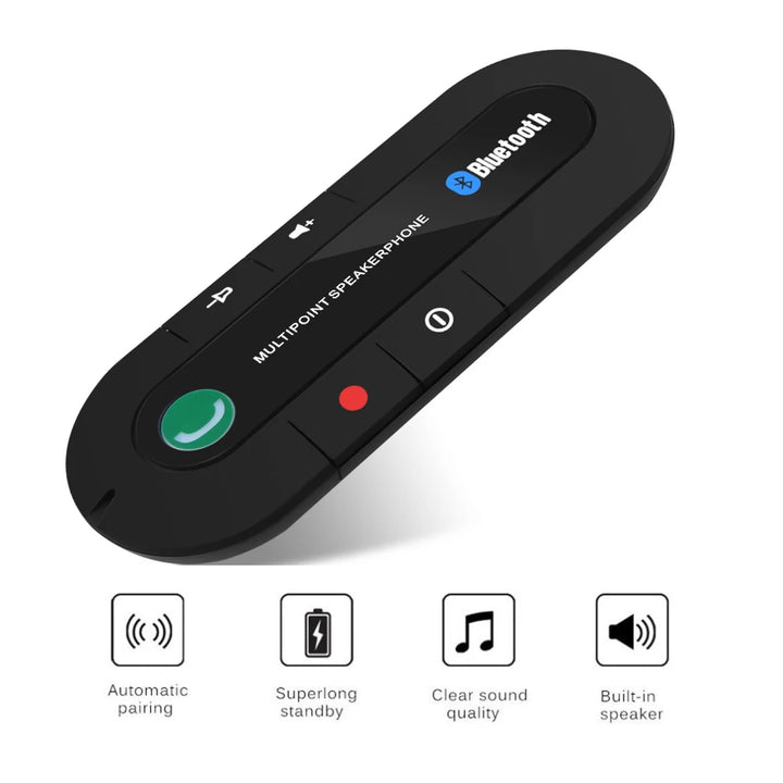 Wireless Bluetooth Car Speakerphone Kit Sun Visor MP3 - Carmodza.com