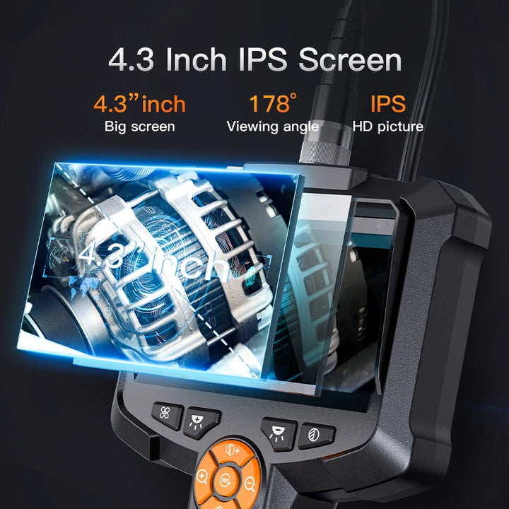 Industrial Borescope Endoscope Camera 4.3" HD 1080P Car Inspection - Carmodza.com