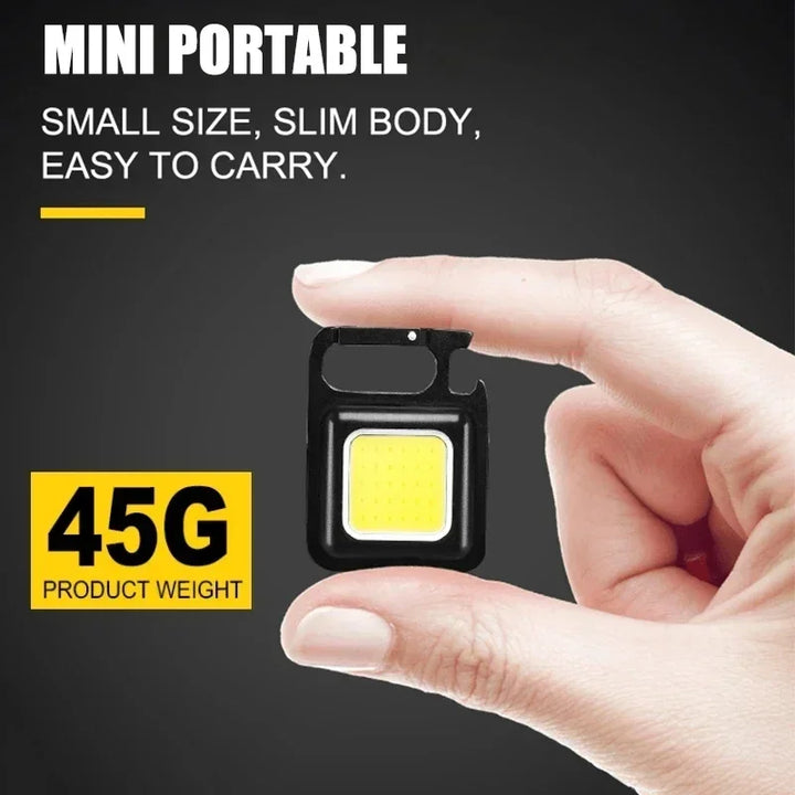 Rechargeable Car Keychain Flashlight with Magnet & Bottle Opener - Carmodza.com