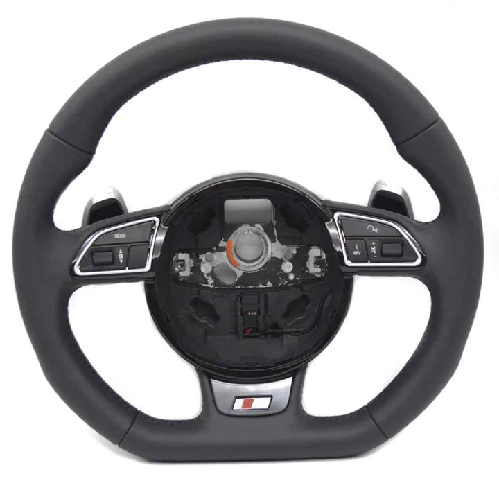 Custom Audi Perforated Steering Wheel for A3 A4 S4 S5 Models - Carmodza.com