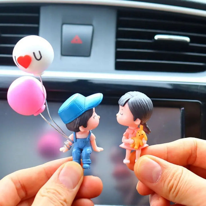 Home Decor Car Ornaments Creative Cartoon Couples Resin Kiss Figure - Carmodza.com