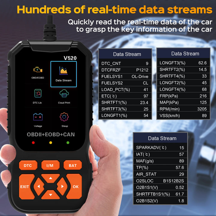 Car Code Reader V520 OBD2 Scanner Diagnostic Tool - Pro Version - Carmodza.com