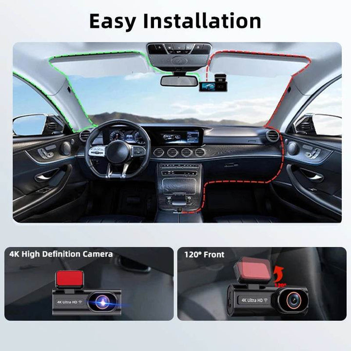 4K WiFi GPS Dash Cam with App Control & Night Vision - Carmodza.com