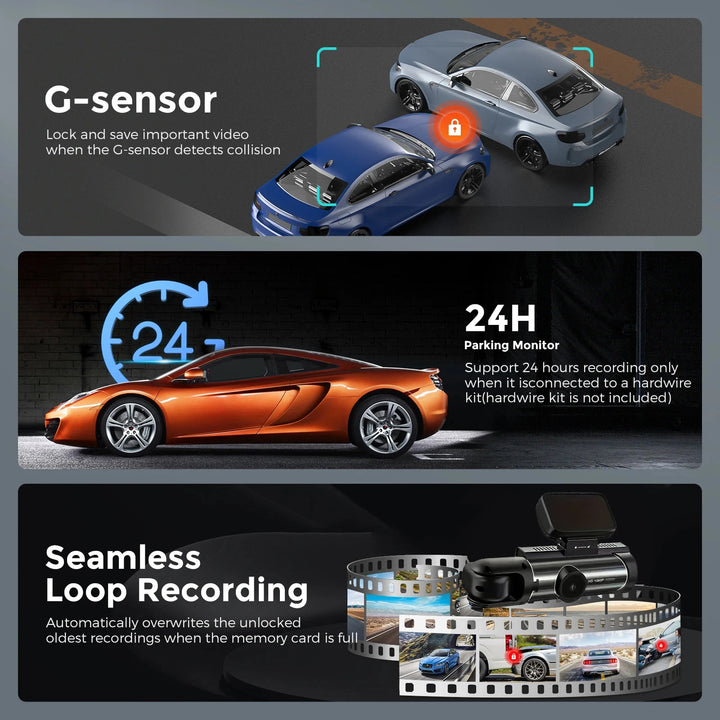 Dual Lens Car Dash Cam 1080P WiFi - Carmodza - Carmodza.com