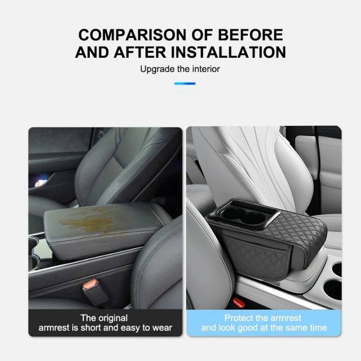 Car Armrest Box with Storage Organizer – PU Leather Console - Carmodza.com