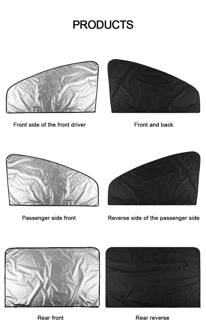 SEAMETAL 2Pcs Car Side Window Sun – Shade Curtain Summer Sun Protection - Carmodza.com