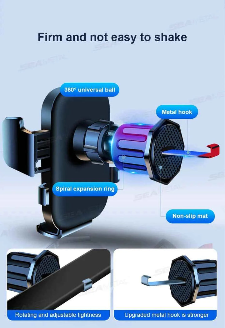 Universal Car Air Vent Phone Holder with Stable Metal Hook - Carmodza.com