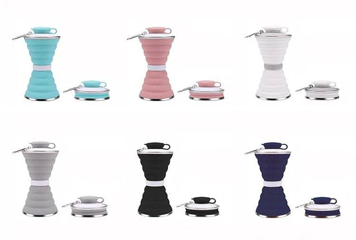 Foldable Car Travel Water Bottle - 500ml Portable Silicone - Carmodza.com