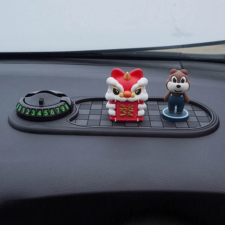 Anti-Slip Car Dashboard Organizer Mat with 360° Phone Holder - Carmodza.com