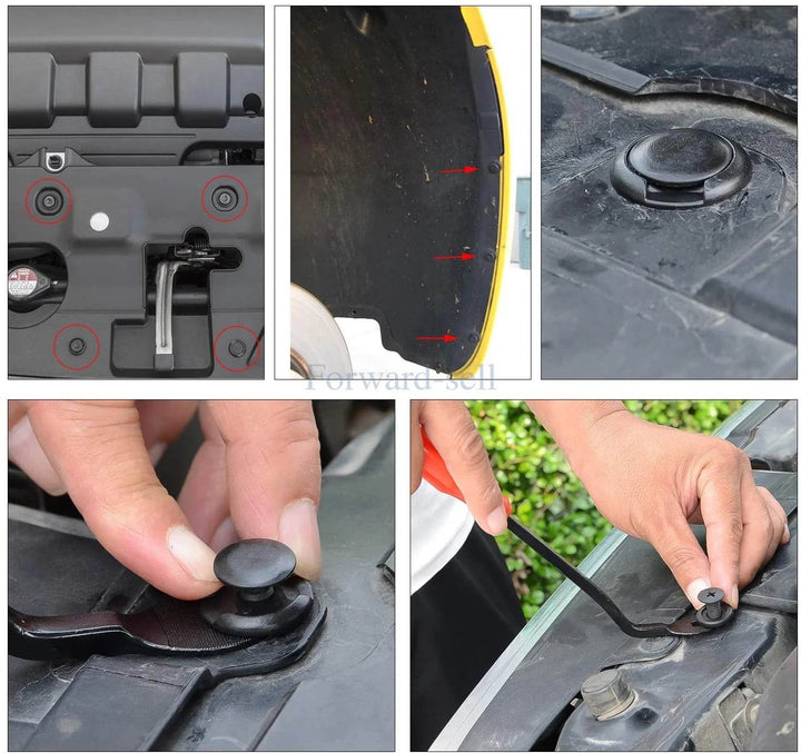Universal Car Retainer Clips Kit with Fastener Remover Tool - Carmodza.com