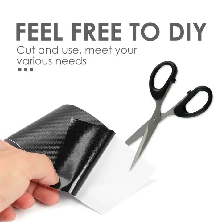 Carbon Fiber Door Sill Protector | Anti-Scratch Guard Tape - Carmodza.com