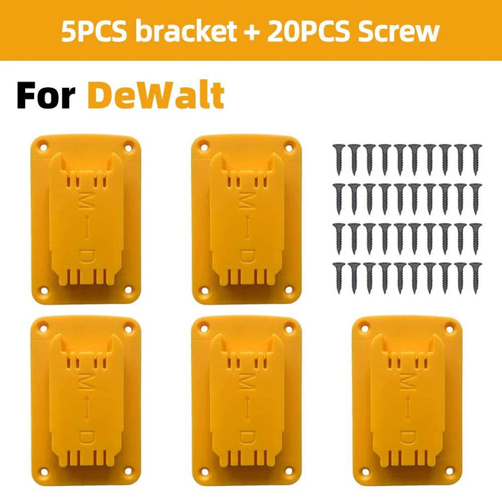 Power Tool Wall Mount Holder for Makita, Milwaukee & Dewalt (5-Pack) - Carmodza.com