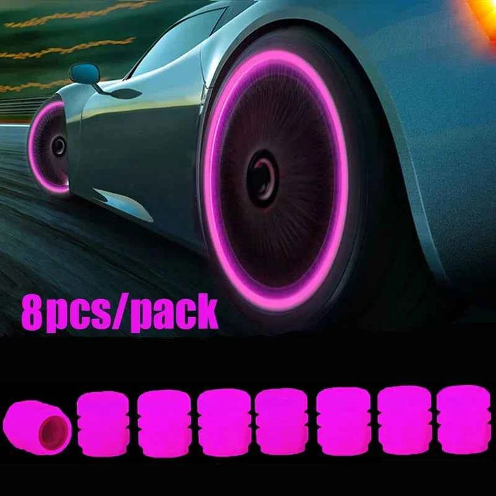 Luminous Car Tire Valve Caps | Universal Glow-in-the-Dark
